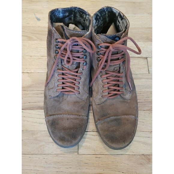 Diesel Tatradium Basket Tatra Mens Boots 10.5 Suede Leather Lace-Up Hiking